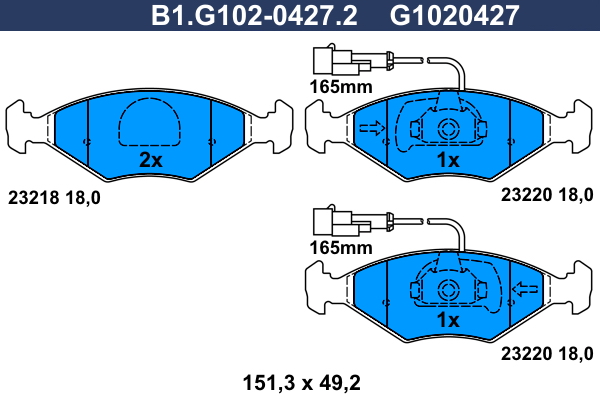 Galfer Remblokset B1.G102-0427.2