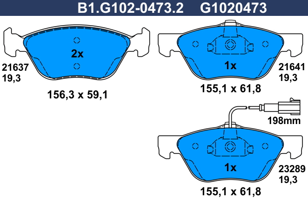 Galfer Remblokset B1.G102-0473.2
