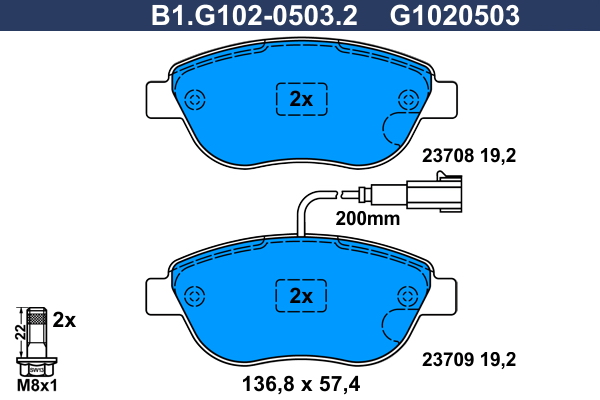 Galfer Remblokset B1.G102-0503.2