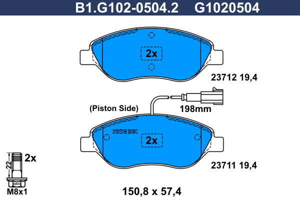 Galfer Remblokset B1.G102-0504.2