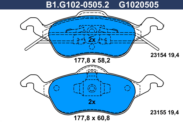 Galfer Remblokset B1.G102-0505.2