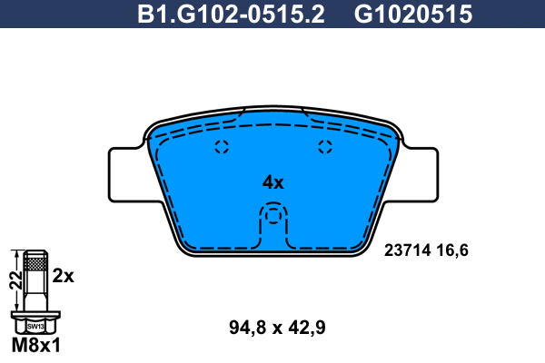 Galfer Remblokset B1.G102-0515.2