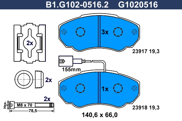 Galfer Remblokset B1.G102-0516.2
