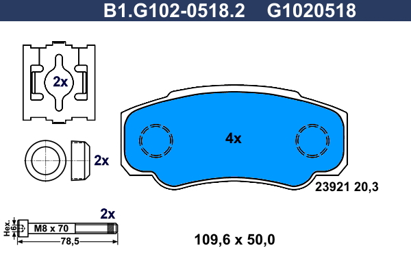 Galfer Remblokset B1.G102-0518.2