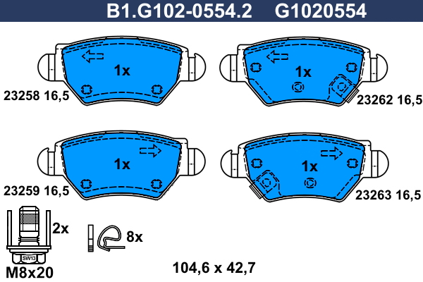 Galfer Remblokset B1.G102-0554.2