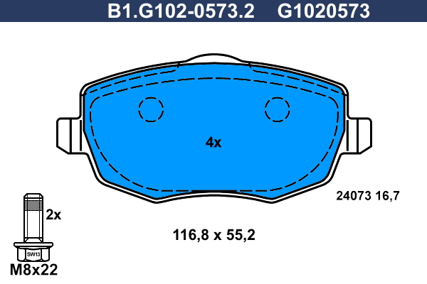 Galfer Remblokset B1.G102-0573.2