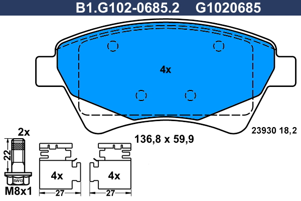 Galfer Remblokset B1.G102-0685.2