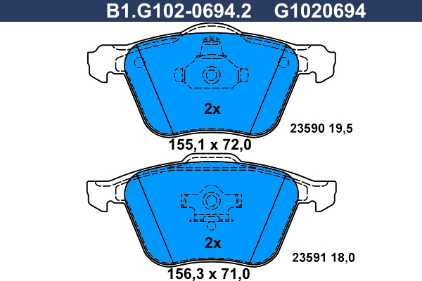 Galfer Remblokset B1.G102-0694.2