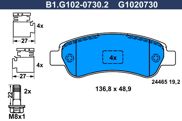 Galfer Remblokset B1.G102-0730.2