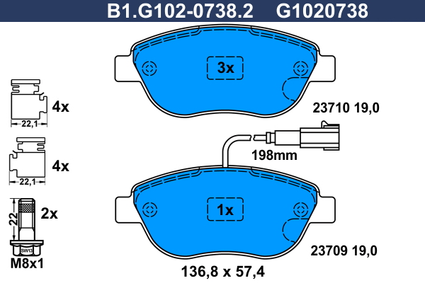 Galfer Remblokset B1.G102-0738.2