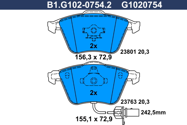 Galfer Remblokset B1.G102-0754.2