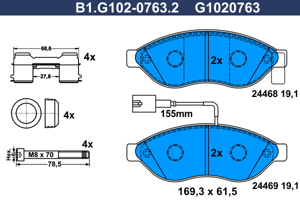 Galfer Remblokset B1.G102-0763.2