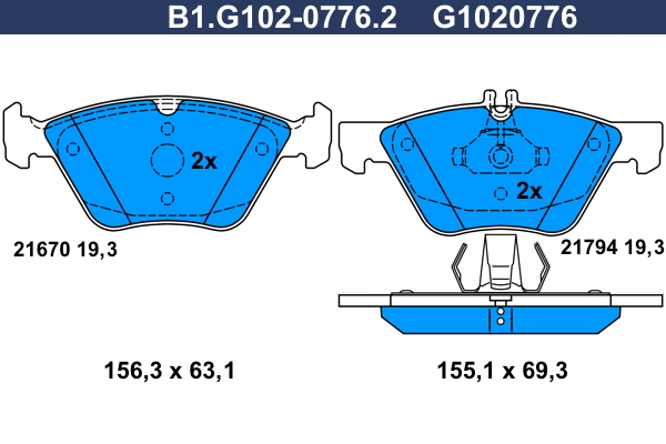 Galfer Remblokset B1.G102-0776.2