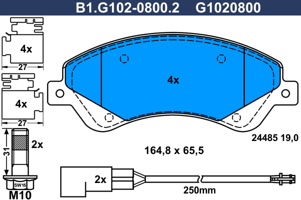 Galfer Remblokset B1.G102-0800.2