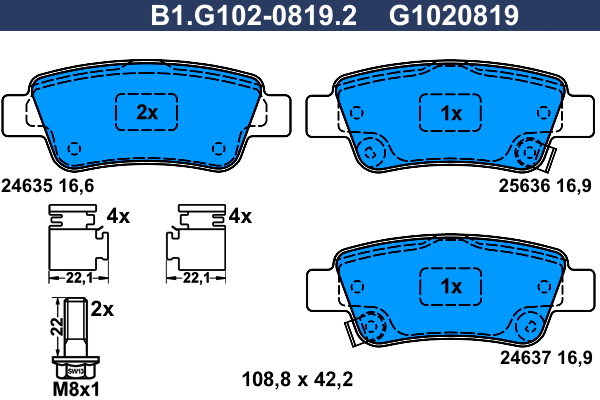 Galfer Remblokset B1.G102-0819.2