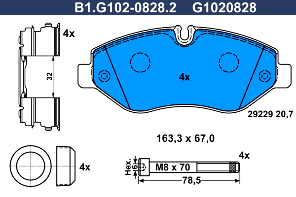 Galfer Remblokset B1.G102-0828.2