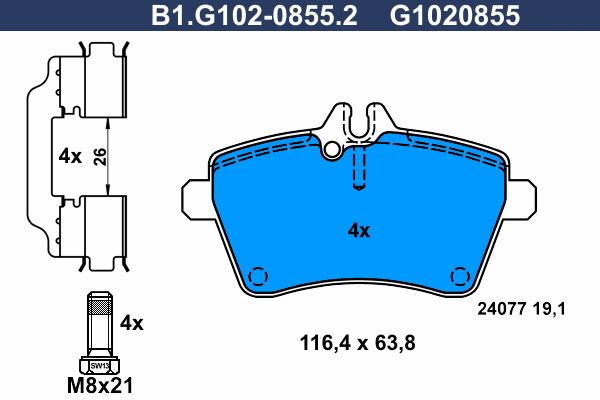 Galfer Remblokset B1.G102-0855.2