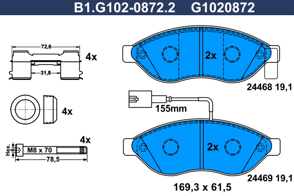 Galfer Remblokset B1.G102-0872.2