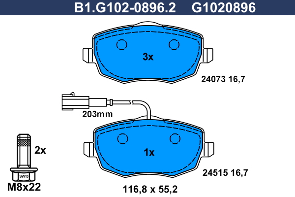 Galfer Remblokset B1.G102-0896.2