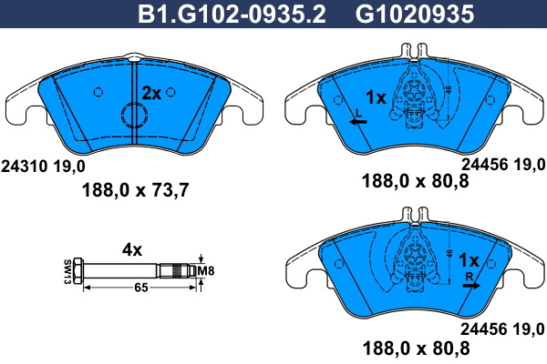 Galfer Remblokset B1.G102-0935.2