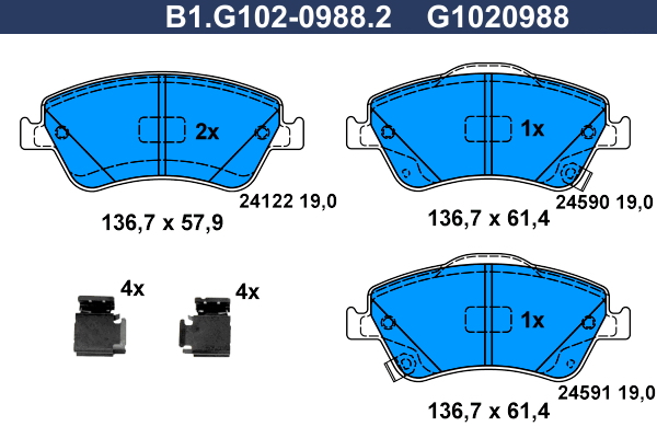 Galfer Remblokset B1.G102-0988.2