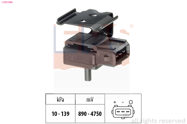 EPS Inlaatdruk-/map sensor 1.993.068