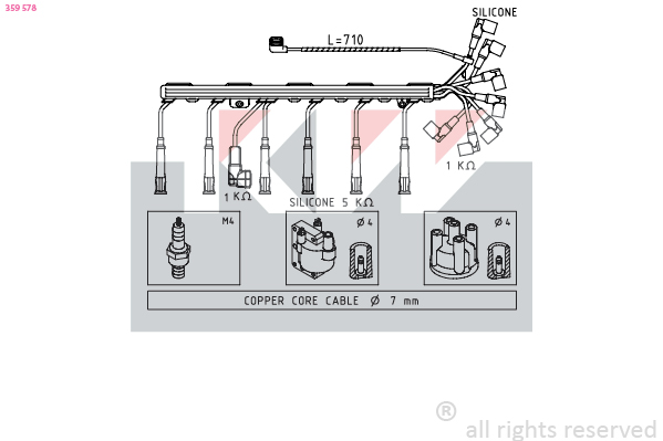 KW Bougiekabelset 359 578