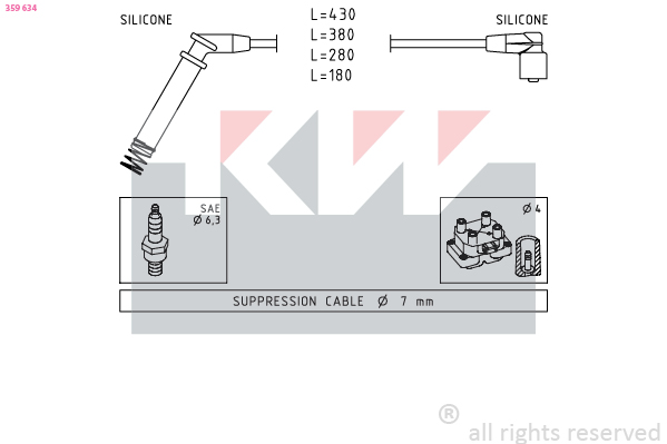 KW Bougiekabelset 359 634