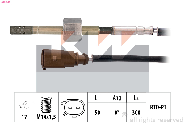 KW Sensor uitlaatgastemperatuur 422 149