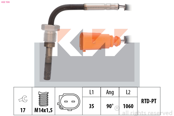 KW Sensor uitlaatgastemperatuur 422 156