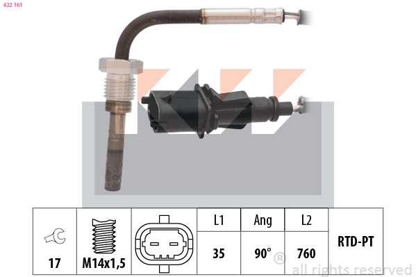 KW Sensor uitlaatgastemperatuur 422 161