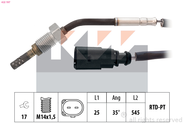 KW Sensor uitlaatgastemperatuur 422 197