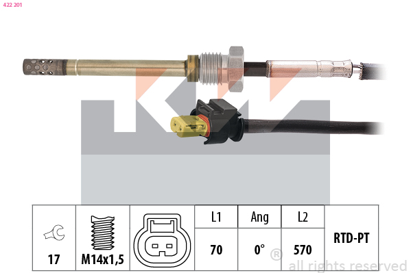KW Sensor uitlaatgastemperatuur 422 201