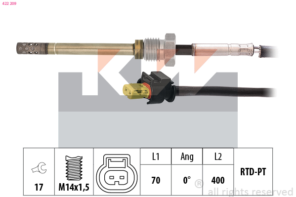 KW Sensor uitlaatgastemperatuur 422 209