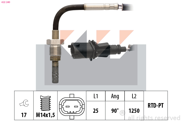 KW Sensor uitlaatgastemperatuur 422 240