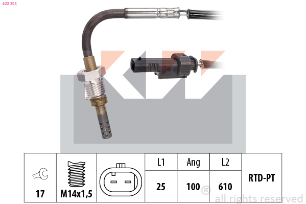 KW Sensor uitlaatgastemperatuur 422 255