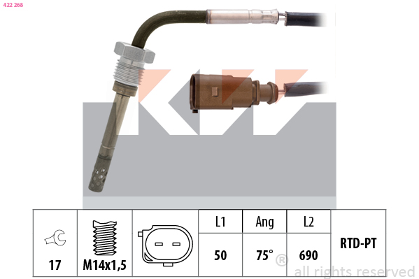 KW Sensor uitlaatgastemperatuur 422 268