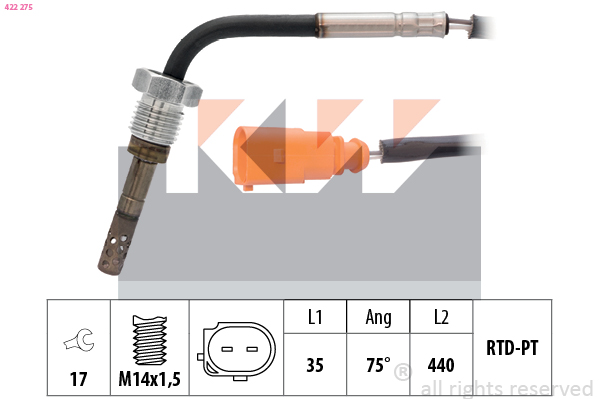 KW Sensor uitlaatgastemperatuur 422 275