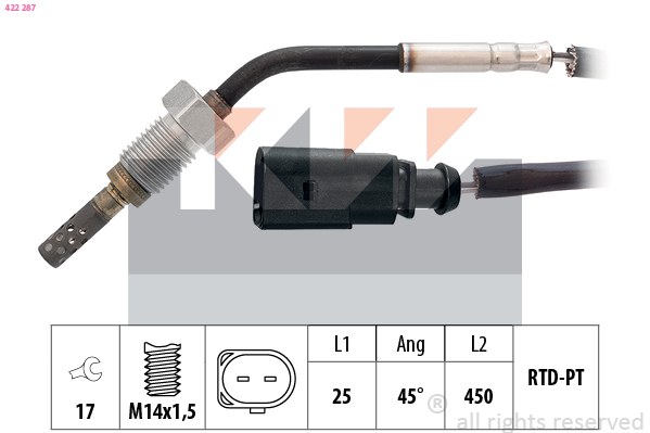 KW Sensor uitlaatgastemperatuur 422 287