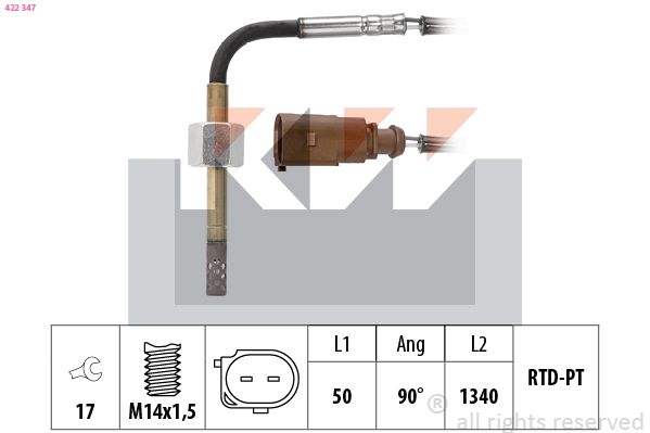 KW Sensor uitlaatgastemperatuur 422 347