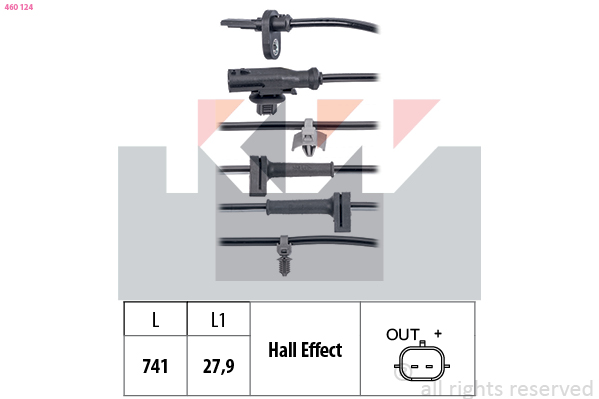 KW ABS sensor 460 124