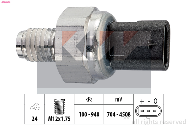 KW Oliedruksensor 480 004