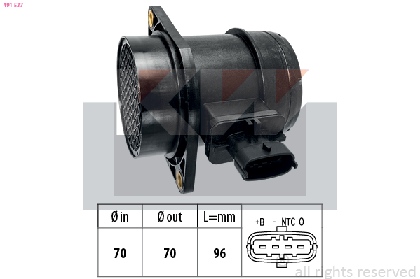 KW Luchtmassameter 491 537