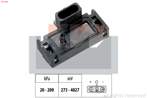 KW Inlaatdruk-/map sensor 493 004