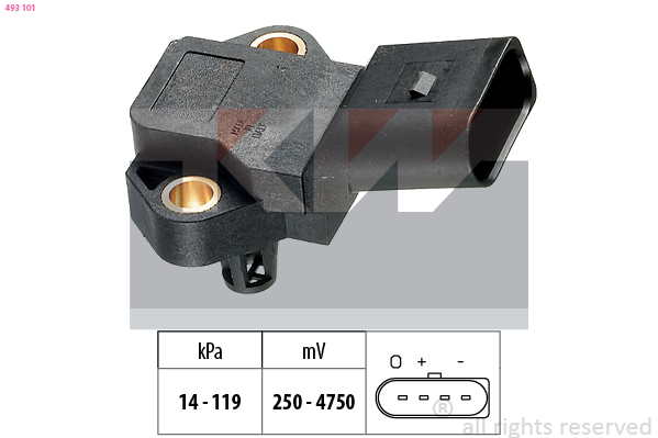 KW Inlaatdruk-/map sensor 493 101