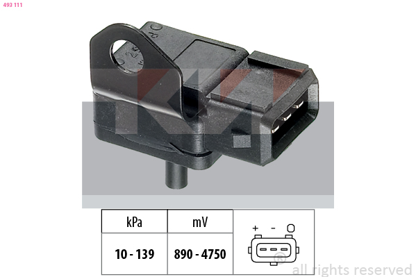 KW Inlaatdruk-/map sensor 493 111