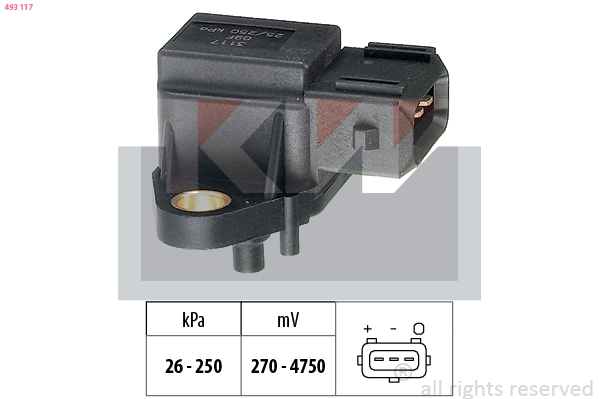 KW Vuldruk sensor 493 117