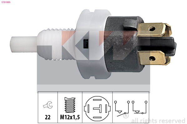 KW Remlichtschakelaar 510 086