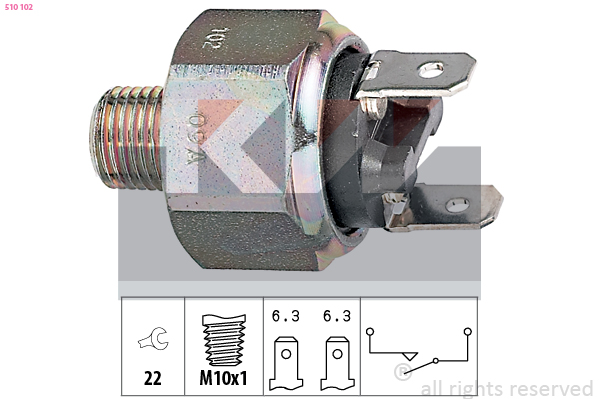 KW Remlichtschakelaar 510 102