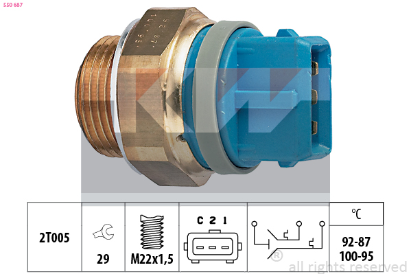 KW Temperatuurschakelaar 550 687